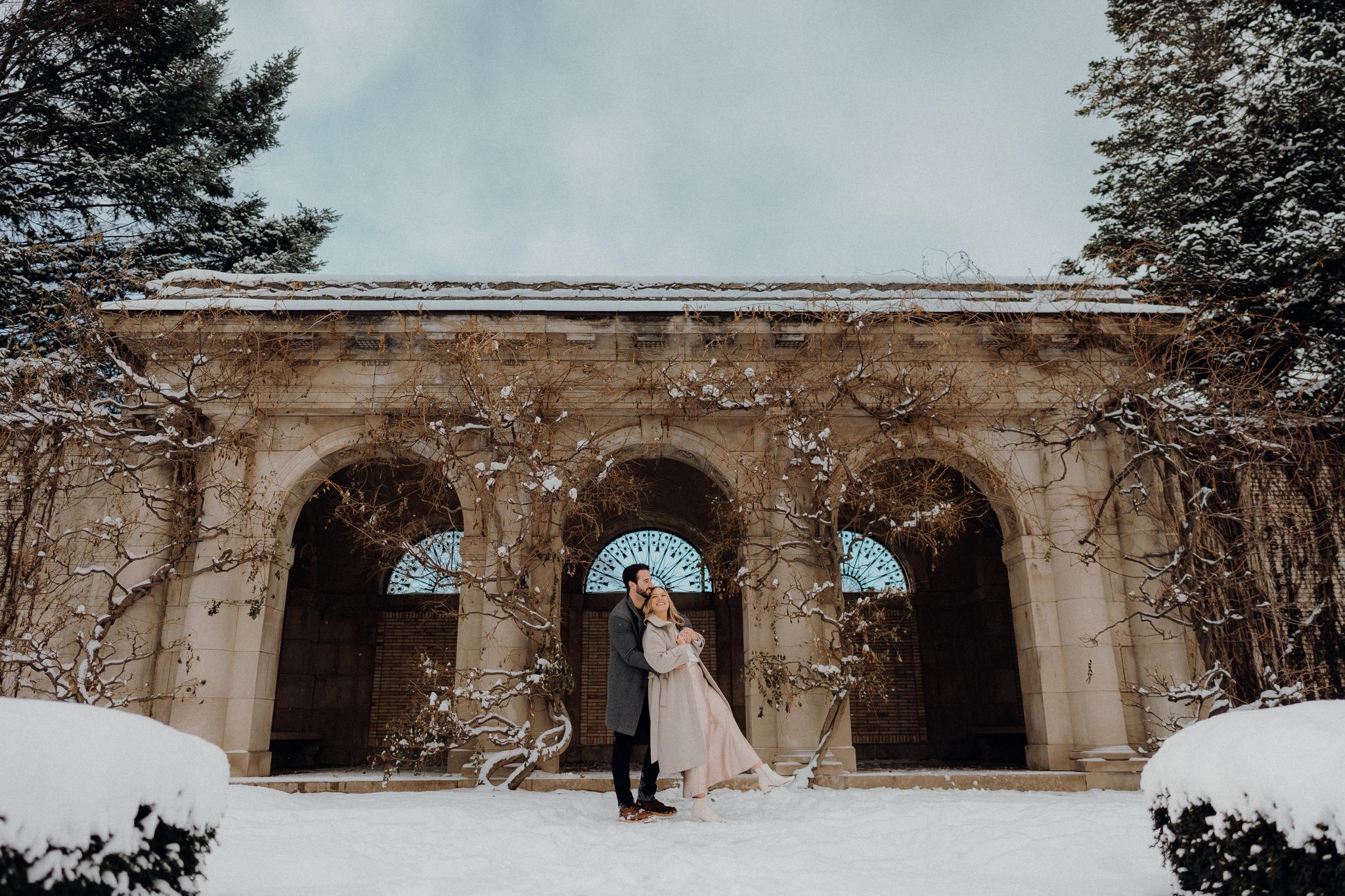 A Winter Engagement Session in Rochester, NY: Rebecca & Mike