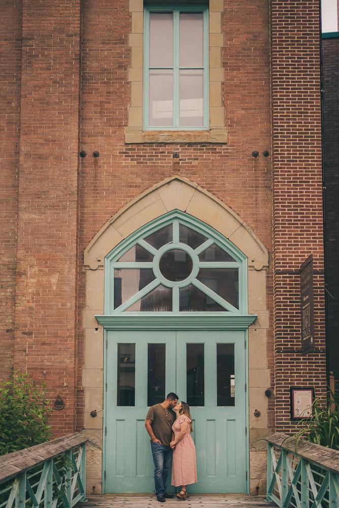 Nick + Michele - Engagement in Highfalls (Rochester NY) featuring pizza from Peels on Wheels