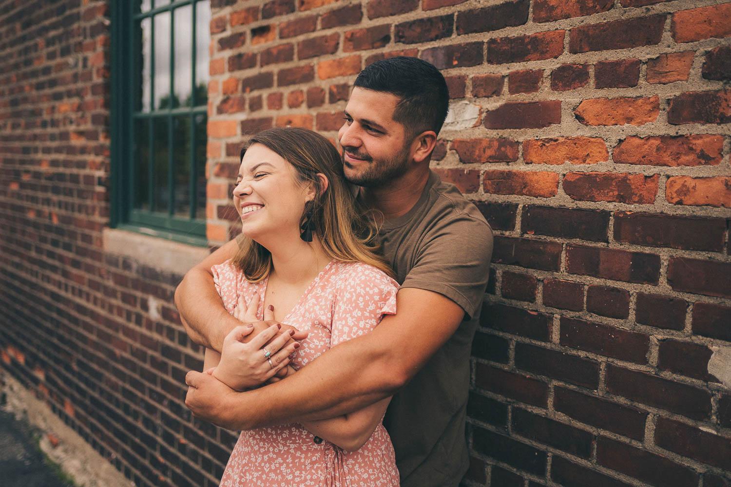 Nick + Michele - Engagement in Highfalls (Rochester NY) featuring pizza from Peels on Wheels