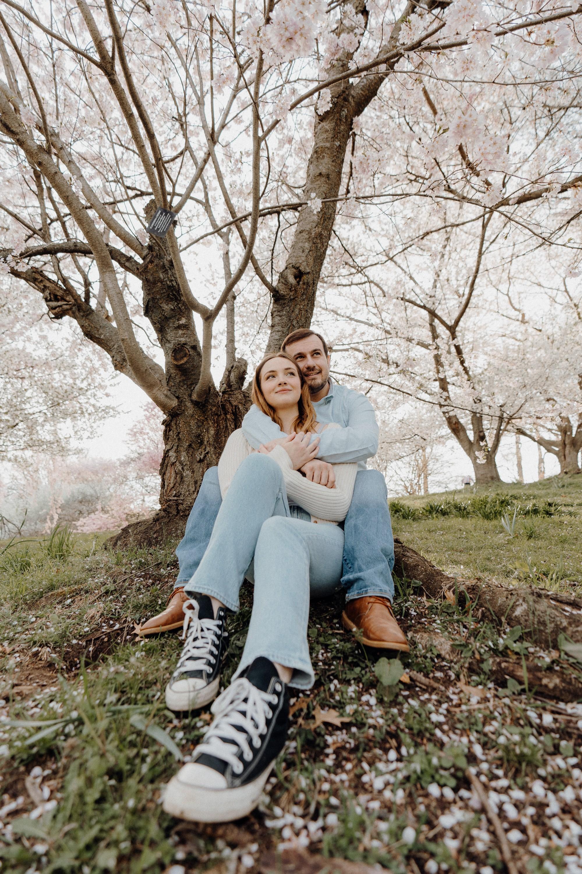 A Spring Engagement Session - From Highland Park's Cherry Blossoms to Hamlin Beach Park's Sunset